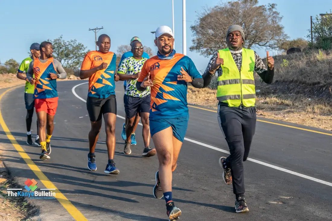 Runners on the road during the 2022 inaugural marathon